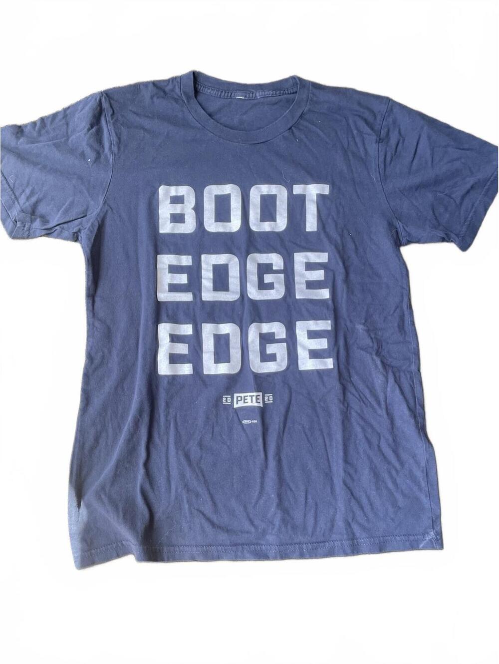 Pete 2020 Navy Blue Cotton Graphic Print Crew Neck T-Shirt Men’s M Political